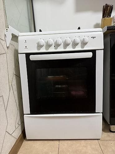 газовая плита без духовки: Комбинированная, Механическое, Напольная, Б/у — 1