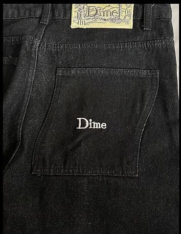 кийим: Джинсы Dime, черные - Материал: плотный деним. - Посадка: прямой — 2