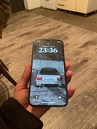 телефон бишкек бу: IPhone 12 Pro Max, Колдонулган, 128 ГБ, Blue Titanium, Заряддоочу түзүлүш, Коргоочу айнек, Кабель — 3