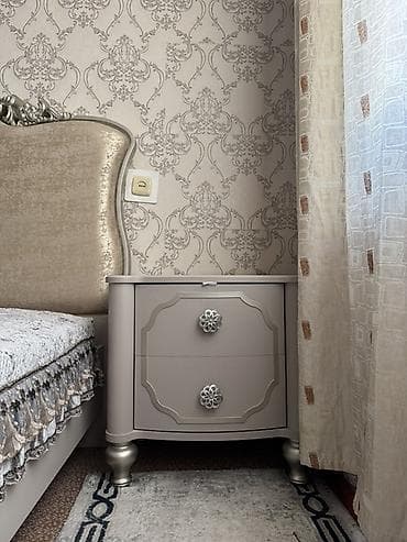 Офис эмереги: Уктоочу бөлмө гарнитуру, Колдонулган, Эки кишилик керебет, Шкаф, Комод, Белоруссия, Жыгач, Өзү алып кетүү, түсү - Боз — 3