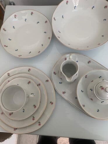 комплект посуды на 12 персон: Столово-чайный сервиз производство Польша, фарфор, на 12 персон: 12 — 5