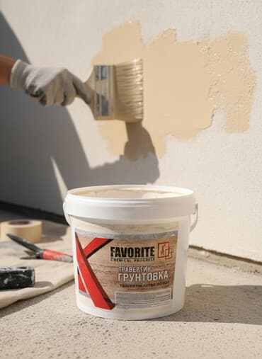 жидкий травертин материал: Грунтовка "Травертин" от Favorite Chemical Progress предназначена для — 1