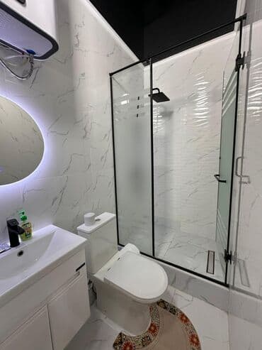 гостиница бишкек ночь: 1 комната, Душевая кабина, Постельное белье, Кондиционер — 8