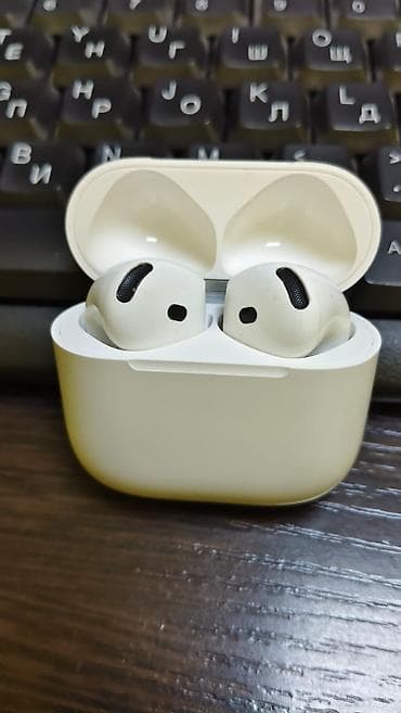jack e4: Беспроводные вкладыши наушники, Apple, AirPods 4, Б/у — 4