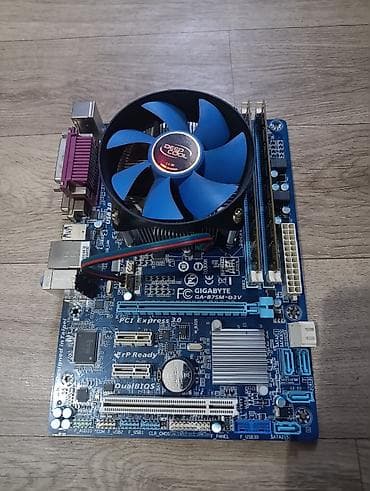 socket 1151: Материнская плата для ПК, Б/у, Gigabyte, LGA1155, Micro-ATX — 1