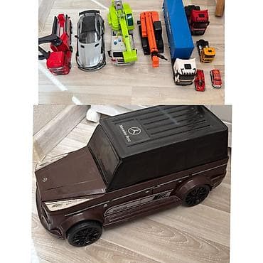 Набор игрушечных машинок и техника + большой внедорожник Mercedes-Benz — 1
