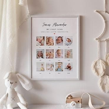 study lamp: Сохрани самые тёплые моменты первого года 🤍 Создаю нежные постеры с — 1