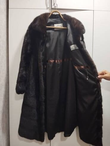 брендовые вещи оригинал: Шуба, Норка, Длинная модель, 4XL — 2