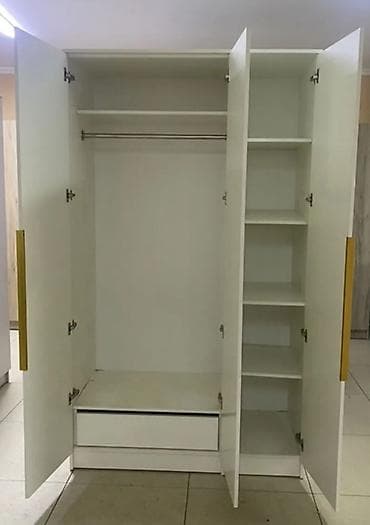 Текчелер, стеллаждар, секичелүү койгучтар: Кийим салуучу шкаф, Жаңы, Түз, ЛДСП — 9