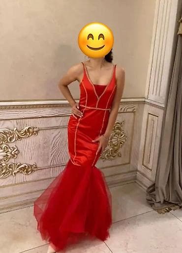 платья русалка: Вечернее платье, Русалка, Длинная модель, Атлас, Без рукавов, XS — 1