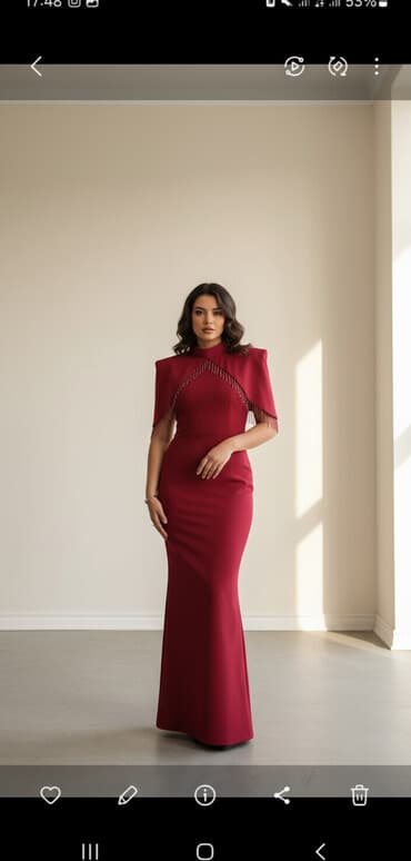 свадебные платья в бишкеке фото и цены: Вечернее платье, Классическое, Длинная модель, Атлас, Без рукавов, Шлейф, XL — 1