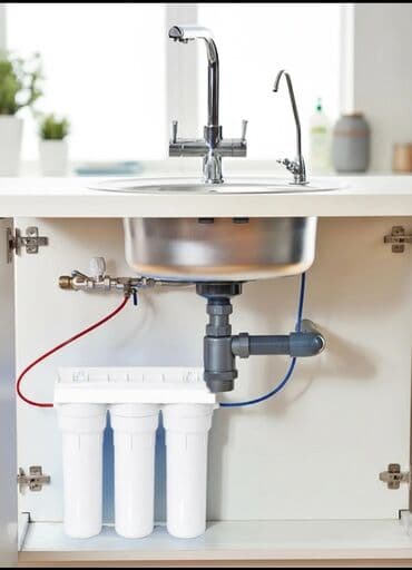 Фильтр для питьевой воды, Кол-во ступеней очистки: 3, Бесплатная установка, Объем бака: Другой объем бака, Тип очистки: Система обратного осмоса, Бренд: Другой бренд