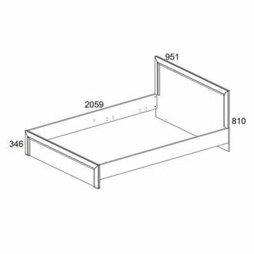 железный кравать: Артикул: 00015263 Оливия Кровать 90, вудлайн кремовый/дуб анкона — 3