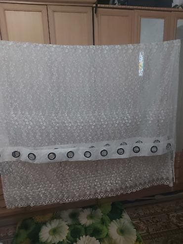 дешёвые шторы бишкек: Портьера, Светонепроницаемая, Готовое изделие, Б/у, Для зала — 3