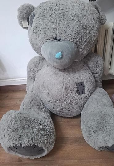Большие плюшевые медведи - Серый мишка Тедди XXL: очень крупный