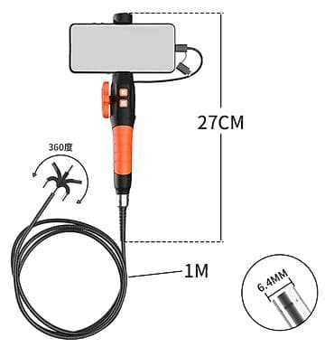 эндоскоп автомобильный: Промышленный Эндоскоп со сгибающиейся камерой 8 мм или 6 мм. HD 1080q — 2