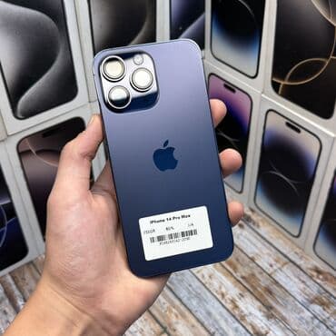 микрофон проводной: IPhone 14 Pro Max, Б/у, 256 ГБ, Deep Purple, Зарядное устройство, Защитное стекло, Чехол, В рассрочку, 85 % — 1