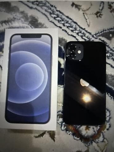 айфо 12: IPhone 12, Б/у, 64 ГБ, Черный, Коробка, 76 % — 2