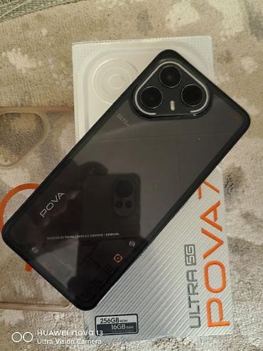 Tecno Pova 7 Ultra, Б/у, 256 ГБ, цвет - Черный, 2 SIM