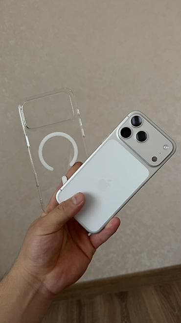 IPhone 17 Pro Max, Колдонулган, 256 ГБ, Күмүш, Каптама, 100 %