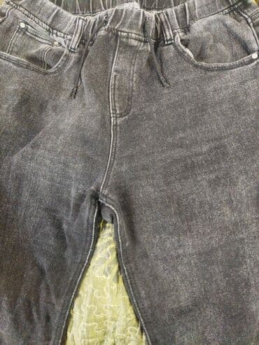 джинсы с подтяжками мужские: Джинсы - Модель 1: джинсы на резинке с утяжкой-шнурком, пять — 1