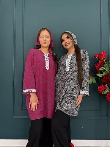 женские очки: Женские домашние костюмы-туники с широкими брюками - Комплектация — 1