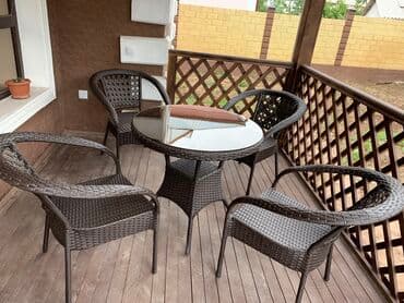 купить мебель из искусственного ротанга бу: Бакча эмерек комплекти — 3