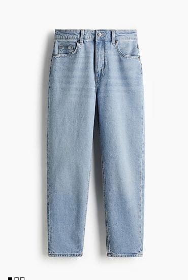 мом джинсы: Джинсы, Прямые, H&M, Китай, Средняя талия, Вареные — 1