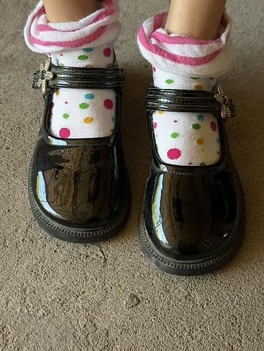 Детские туфли Mary Jane - Цвет: черный, лаковая поверхность с высоким