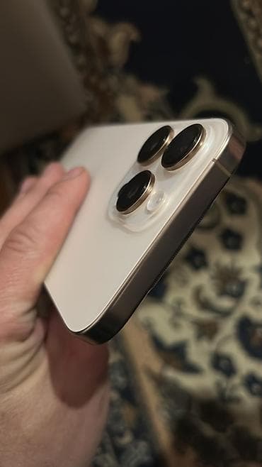 iphone 12 pro mac: IPhone 16 Pro Max, Б/у, 256 ГБ, Золотой, Зарядное устройство, Защитное стекло, Чехол, 100 % — 2