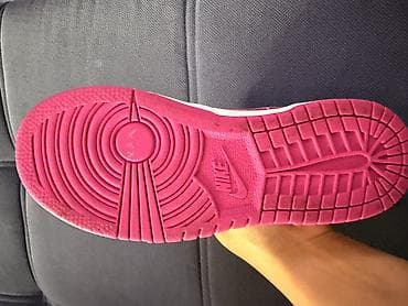 asics tiger: Детские кроссовки Nike (модель в стиле Dunk Low) в ярко‑розово‑белой — 3