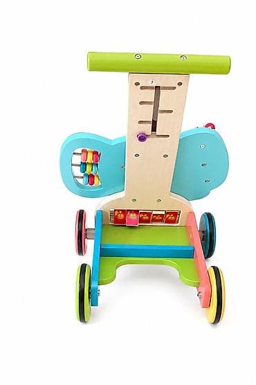 teddy bear: Деревянные ходунки-каталка 2в1 «Слон» с развивающим центром - Для — 2