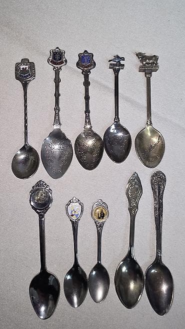 Ложки чайные Англия винтажные, Серебрение от 200 до 900с