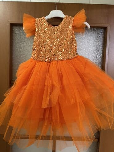 детские платья с вышивкой: Детское платье, цвет - Оранжевый — 2