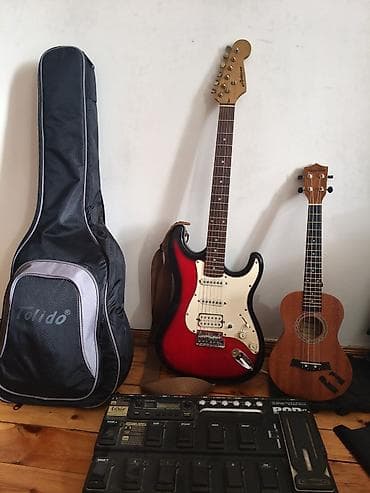 Музыкальные инструменты: Электрогитара в стиле Stratocaster + комплект - Корпус с двойным — 1