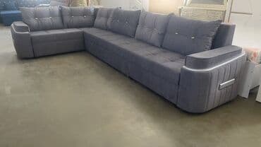 мебель бишкек: Угловой диван, C подушками, Трехместный — 7