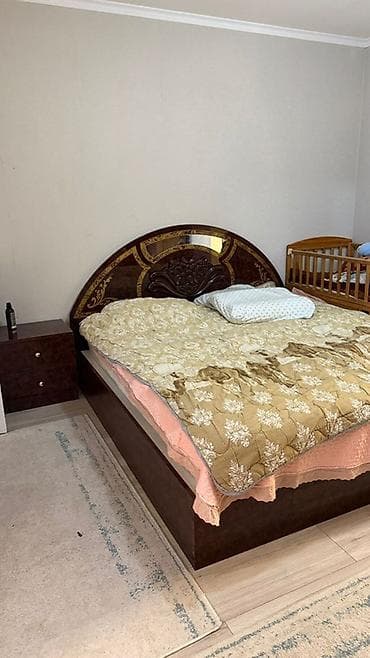 добыча золота: Спальный гарнитур, Б/у, Двуспальная кровать, Россия, Дерево, Самовывоз, цвет - Коричневый — 5