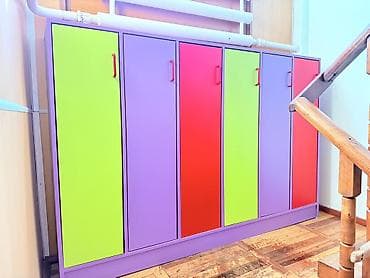 Детские шкафчики для раздевалки/игровой комнаты с 6 дверцами