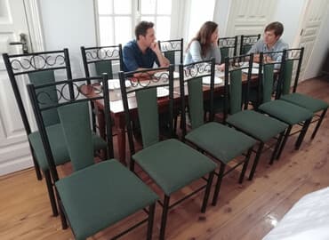 диваны для кафе и ресторанов: Стул для кафе, ресторанов, Железо, цвет - Зеленый — 1