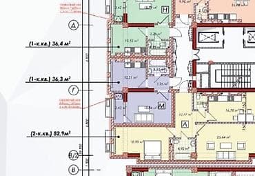 most: 2 комнаты, 60 м², Элитка, 7 этаж, ПСО (под самоотделку) — 5