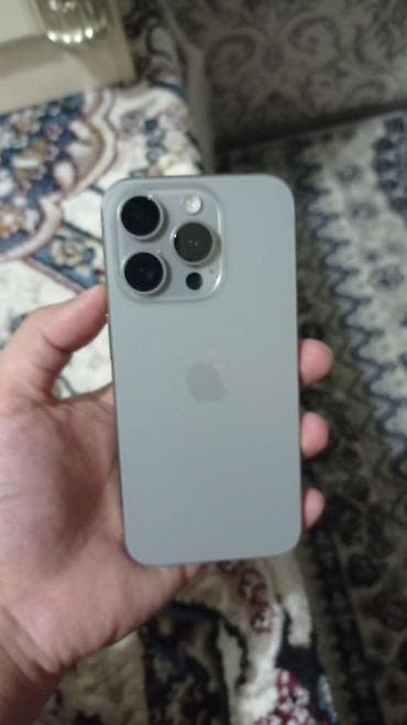 IPhone 15 Pro, Б/у, 128 ГБ, Blue Titanium, Защитное стекло, Чехол, 88 %