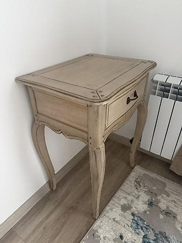 шкаф с тумбочкой: Прикроватная тумба, Без зеркала, цвет - Бежевый, Дерево — 1