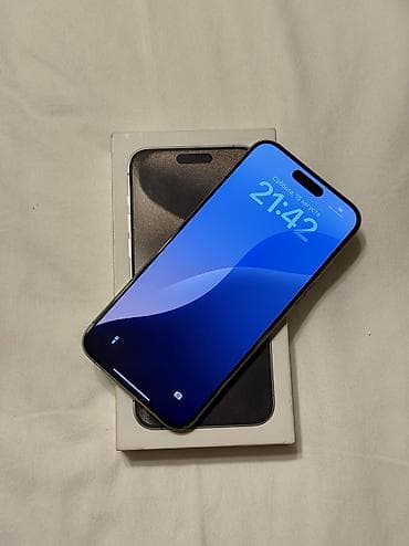 apple studio display: IPhone 15 Pro Max, Б/у, 256 ГБ, Natural Titanium, Коробка, 90 % — 2