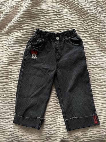 Коляски: Детские джинсы ZARA x Disney, серо-черные - Коллекция Disney: вышитый — 1