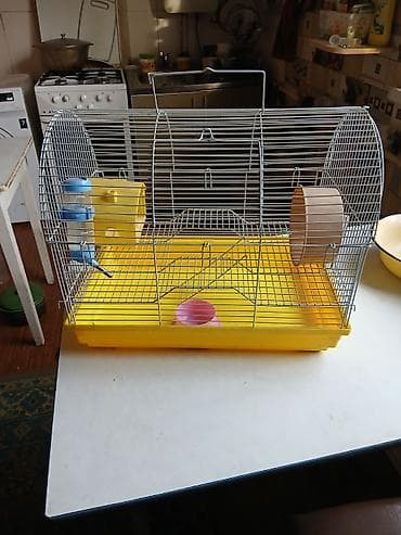 Клетка для мелких грызунов - Просторная металлическая клетка с