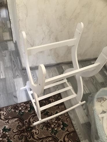 кроватка для девочки: Люлька, Колыбель, Дерево, цвет - Голубой — 2