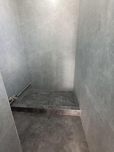 open mind: Душевая зона под ключ с трапом и стеклянной перегородкой - Планировка — 1