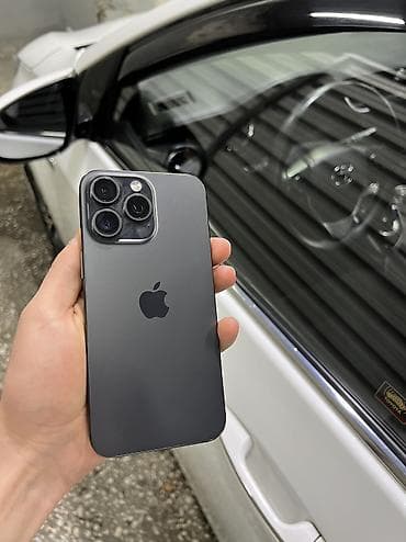 ipone 16: IPhone 15 Pro Max, Б/у, 256 ГБ, Black Titanium, Защитное стекло, Чехол, 84 % — 1
