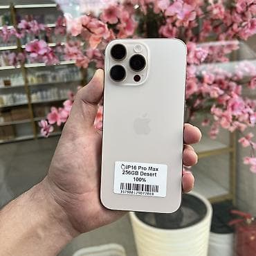 IPhone 16 Pro Max, Колдонулган, 256 ГБ, Desert Titanium, 100 % — 10
