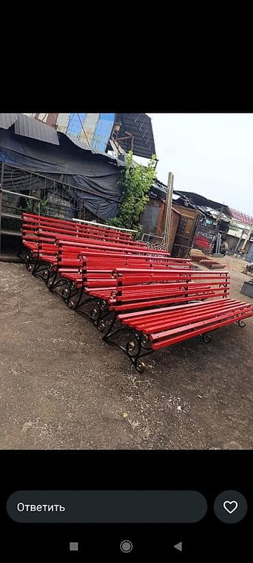 скомейка: Скамейка Металл, Со спинкой, Без крыши — 2